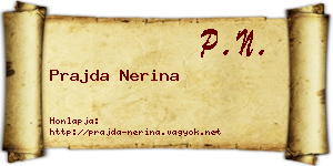 Prajda Nerina névjegykártya